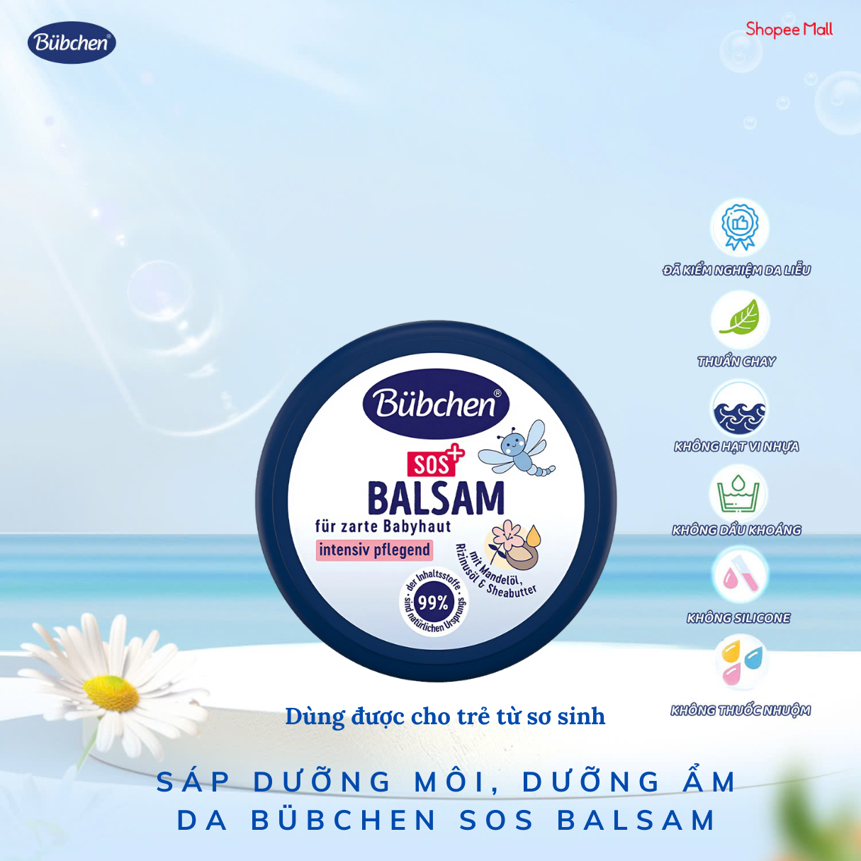 SÁP DƯỠNG MÔI, DƯỠNG ẨM DA   - Bübchen SOS Balsam