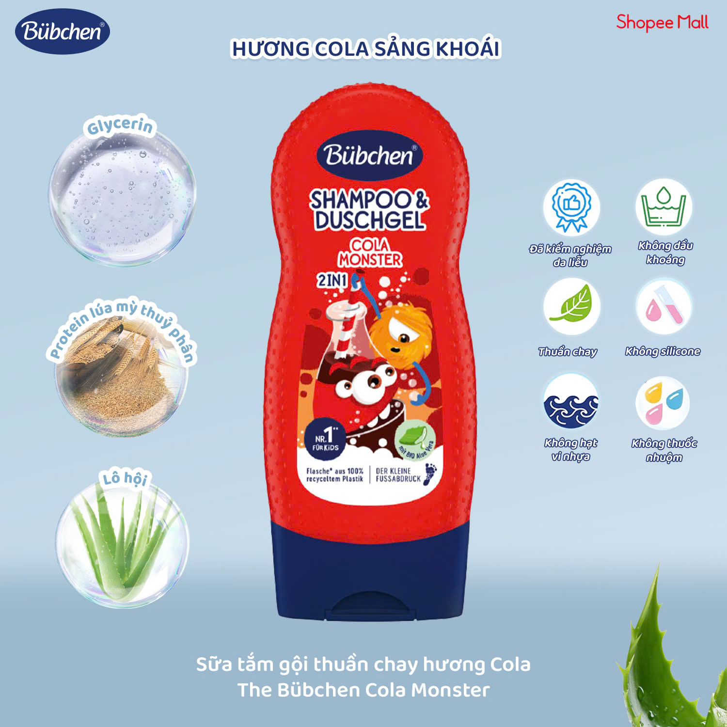 Sữa tắm gội thuần chay hương Cola - Cola Monster